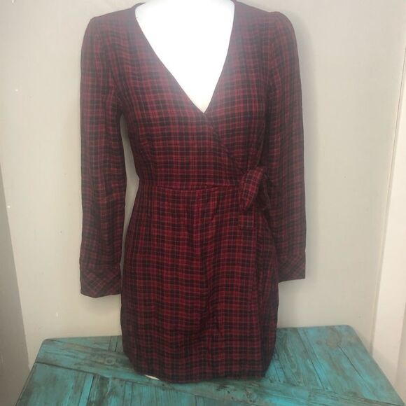 Sanctuary Red Plaid Dress Size 4 - Picture 2 of 9